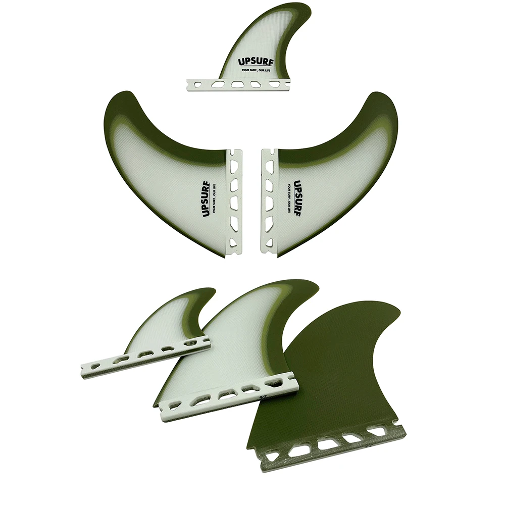 T1 Size UPSURF Future Tri Fins Thruster Fin Set Fiberglass 3 Fin Single Tab Surfboard System Surfing Accessory Tabla de surf