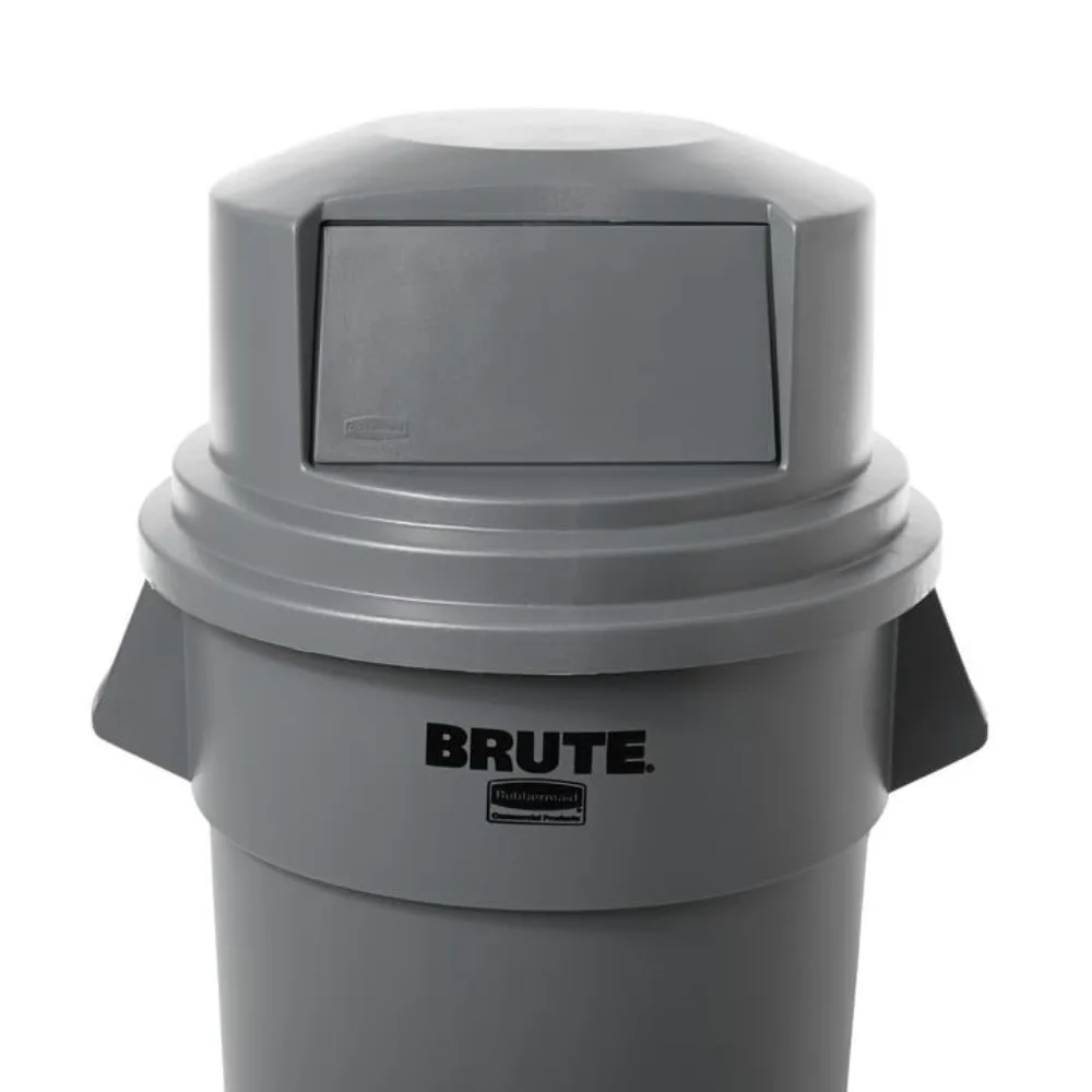 Commercial Products BRUTE Trash Can Dome Lid, Gray, 55-Gallon, Compatible with the  55-Gallon Garbage Bins