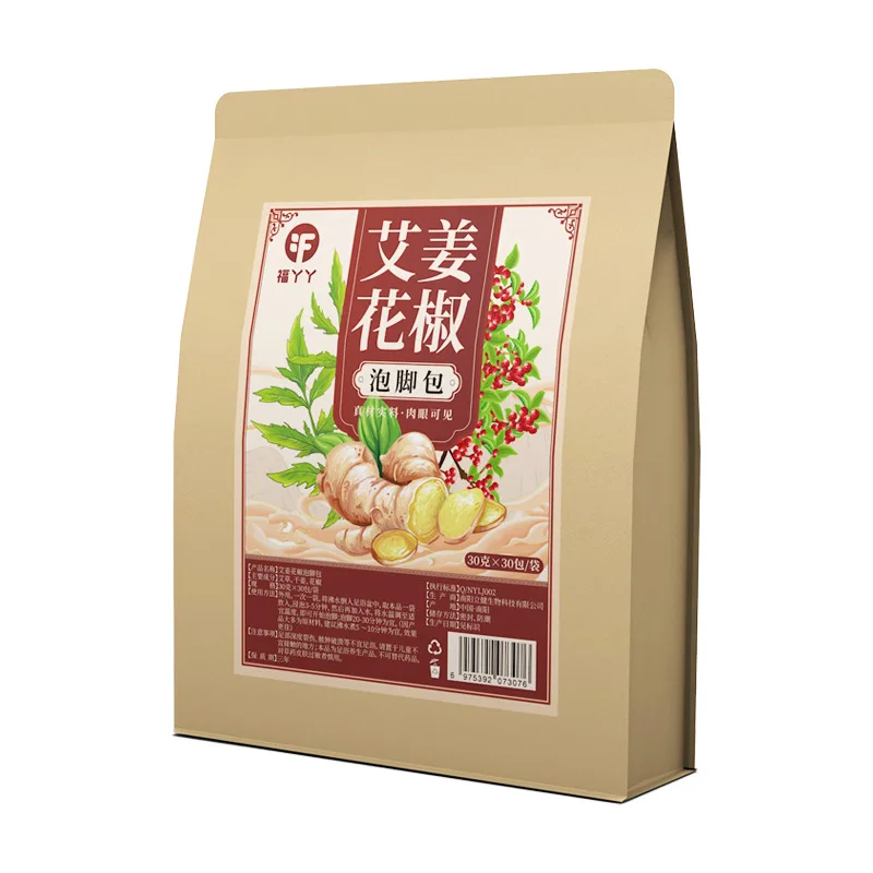 30 g × 30 zakken/zak 2025 Ginger Pepper Foot Soak - Hele kruidenmix met bijvoet voor Home Spa