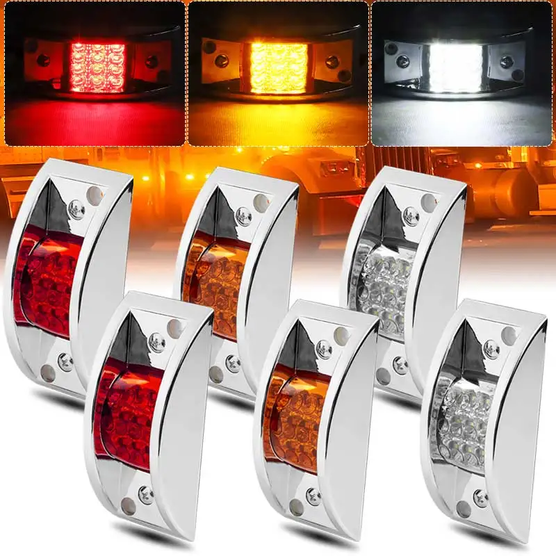 Truck Trailer Lorry LED Side Marker Indicators Light Car Signal Brake