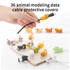 1 PCs Data Cable Protective Cover Cartoon Animal Creative Universal Data Cable Fixer Durable, Anti-breaking and Not Falling off 1