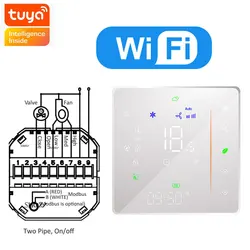Smart Thermostat for Central Air Conditioning with Fan Coil Control and Digital Temperature Adjustment (2P AND WIFI White)