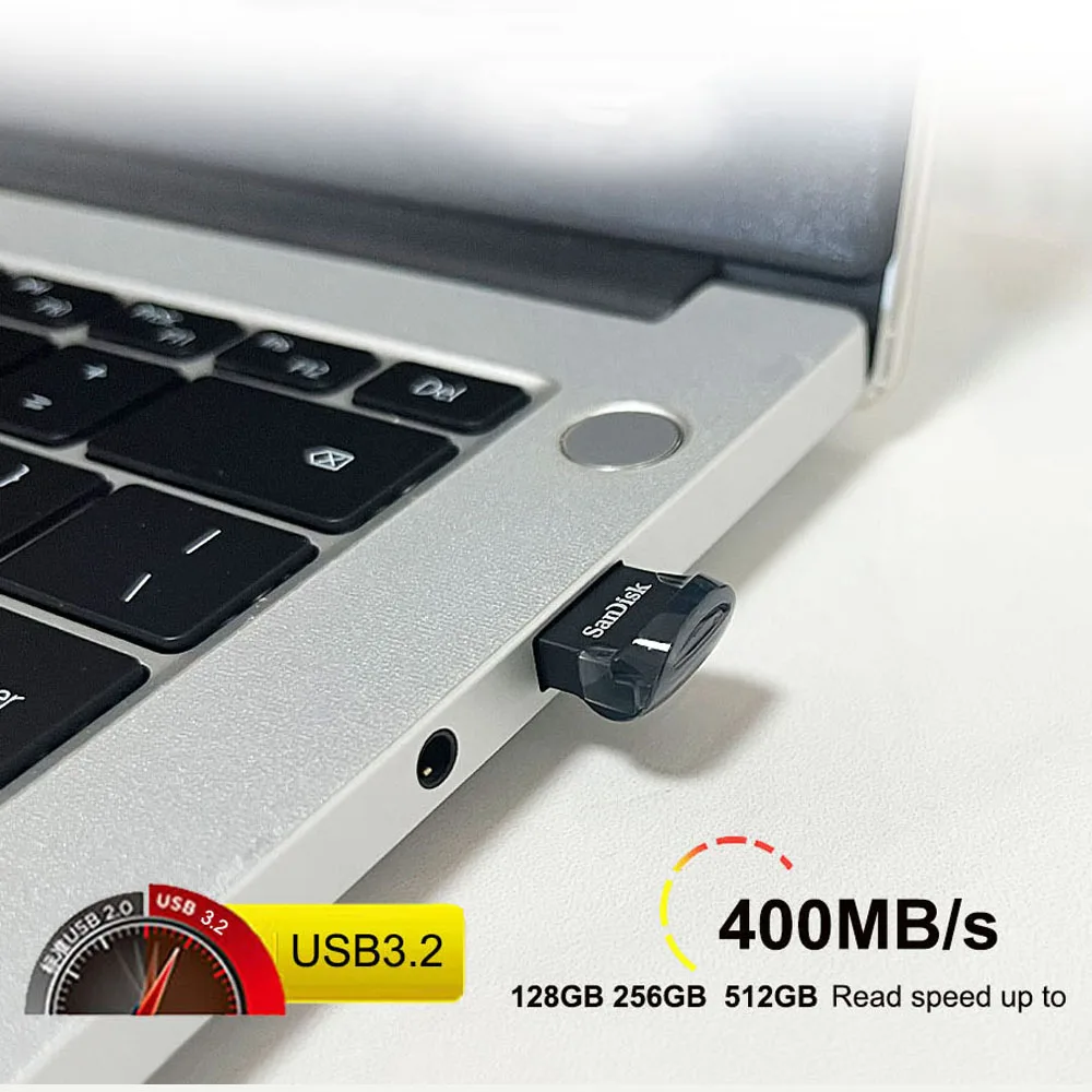 샌디스크 CZ430 USB 3.2 USB 플래시 드라이브 32GB 미니 펜 드라이브 64GB 펜드라이브 128GB 메모리 USB 스틱 256GB 저장 장치 U 디스크 512GB
