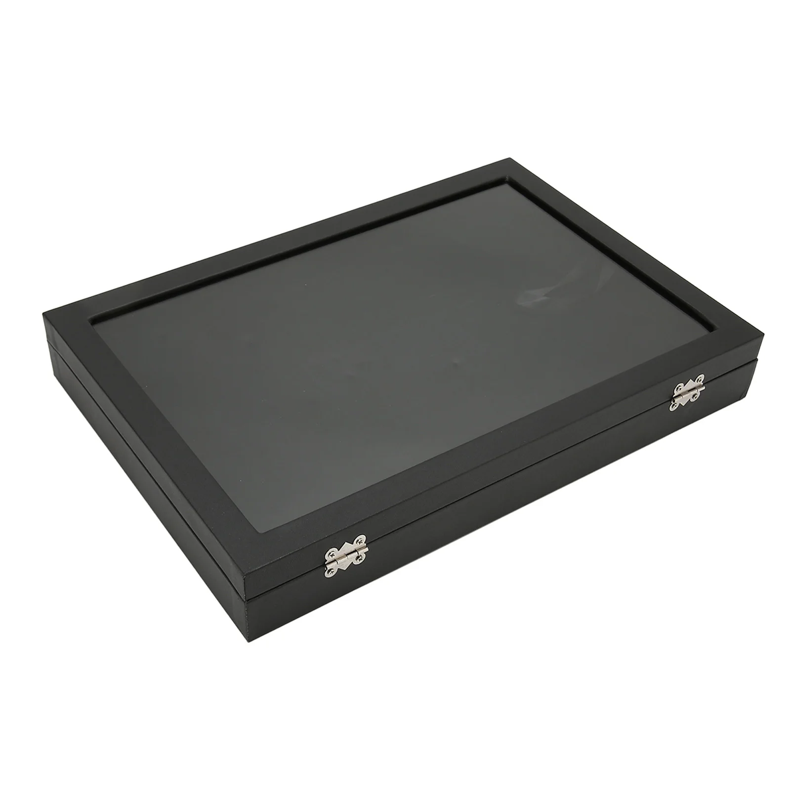 jewelry box Pin Display Case Transparent Dustproof Pin Shadow Box for Military Medal Jewelry Pin Badge Collection Black