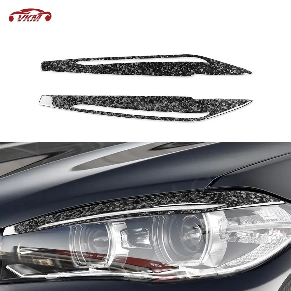 

Front Bumper Lip FogLamp Eyebrow Car interior Decoration For BMW X5 F15 2014-2018 Forged Carbon Fiber Eyelids Car Styling