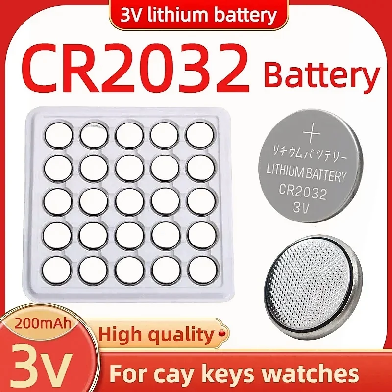 

25-50PCS CR2032 3V Lithium Battery CR 2032 For Watch Remote Control Toy Calculator Car Key ECR2032 DL2032 Button Coin Cells