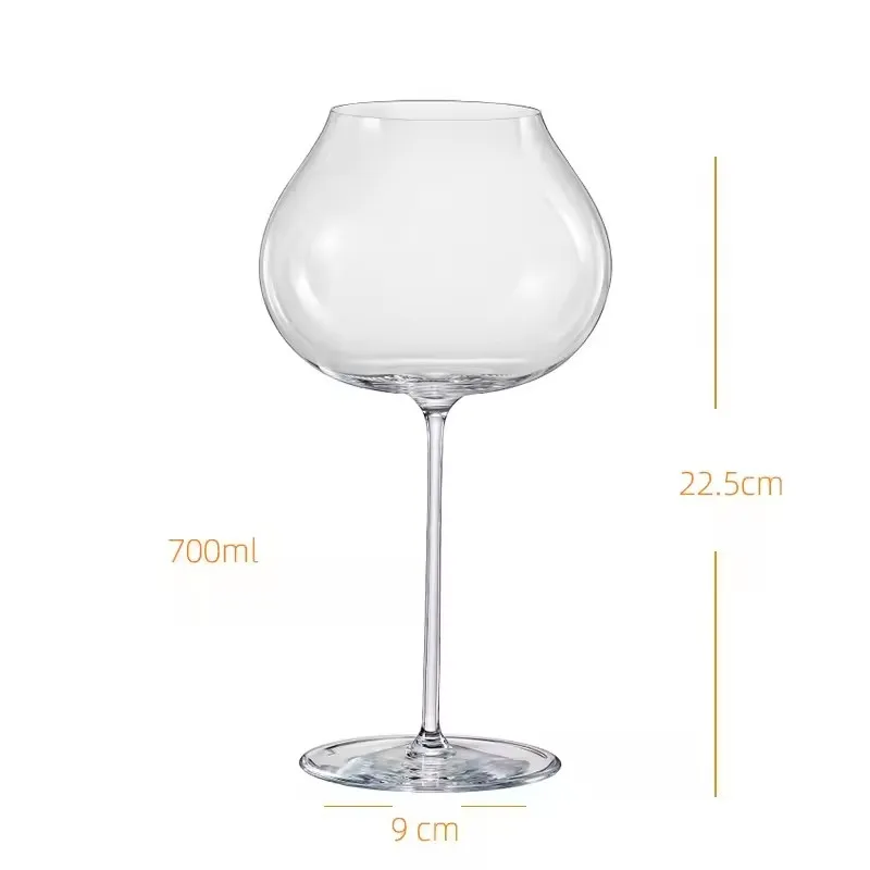 2PCS Slovakia RONA Style Super Thin Crystal Burgundy Goblet Dark White Wine Glass Sommelier Exclusive Tasting Wine Glass