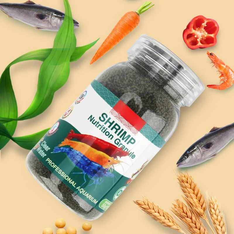 Alimento Ornamental para camarones, alimento especial para camarones, concha negra de cristal, cangrejo, nutrición de Color mejorada, 100ML, 50g 3