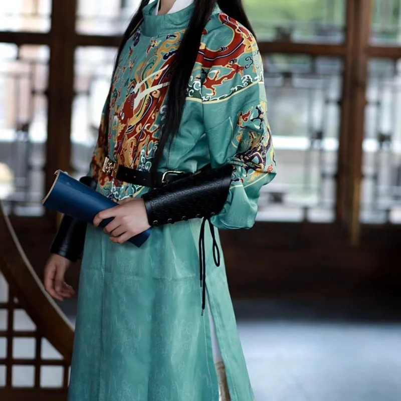 

Chinese Traditional Clothes Hanfu Tang Round-necked Robes Men and Women CP Flying Fish Lovers Wear Spring and Autumn Robes