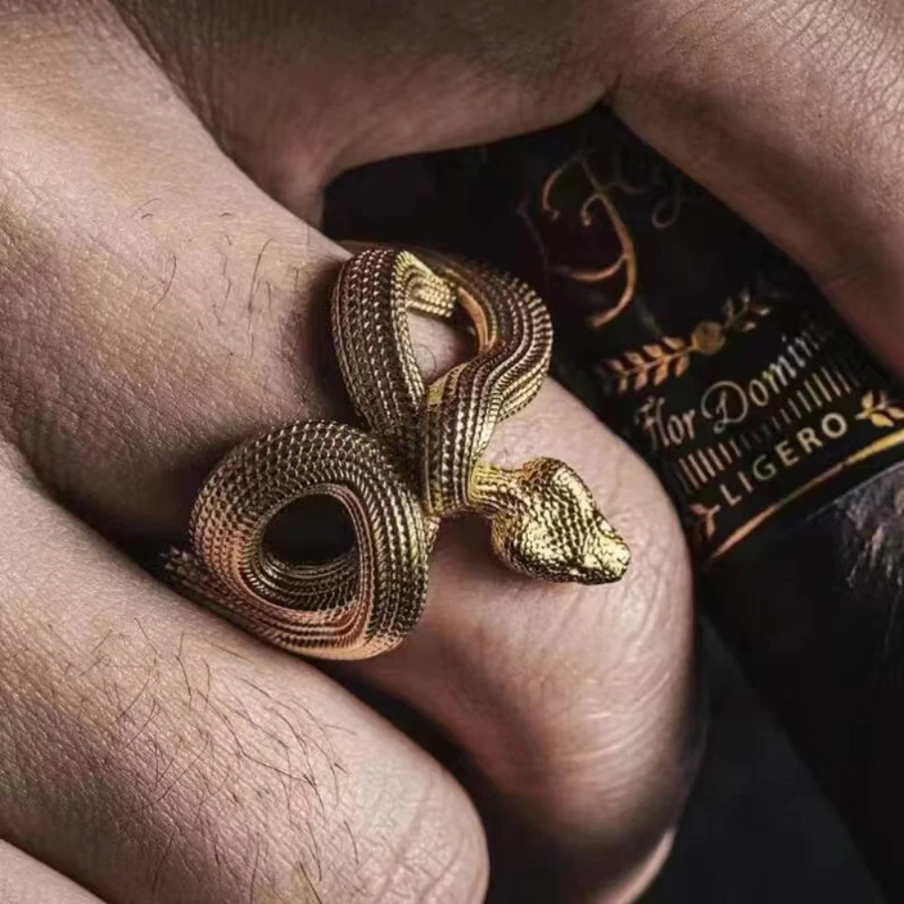 Vintage-New-Python-Ring-Dark-Punk-3D-Snake-Ring-Snake-Wrapped-Men-s ...