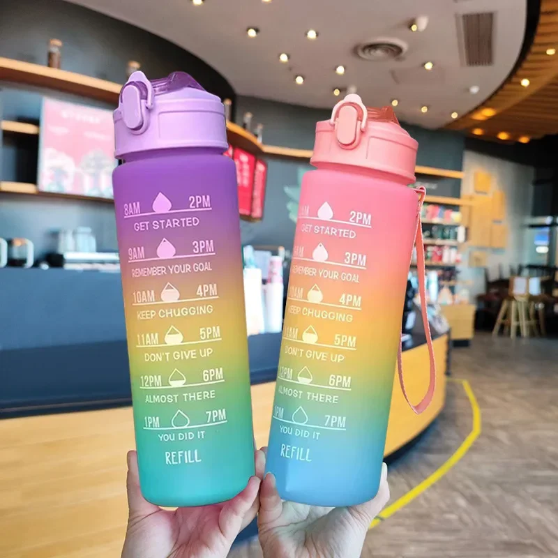 900ml Water Bottle Motivational Sport Water Bottle Leakproof Drinking Bottles Outdoor Sports Travel Kettle Drinking sports water bottle portable water bottle