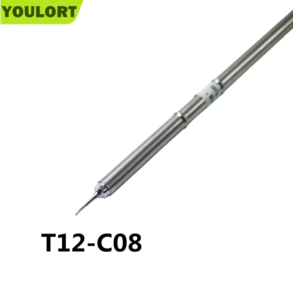 YOULORT T12-C08 Soldering Iron Tips with Excellent Quality T12 Series Iron Tip For FX951 STC AND STM32 OLED Soldering