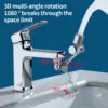 Universal 1080° Rotate Metal Filtered Kitchen Faucet Extender with Filter Swivel Bubbler Nozzle Sprayer 2 Modes Faucet Extension 4