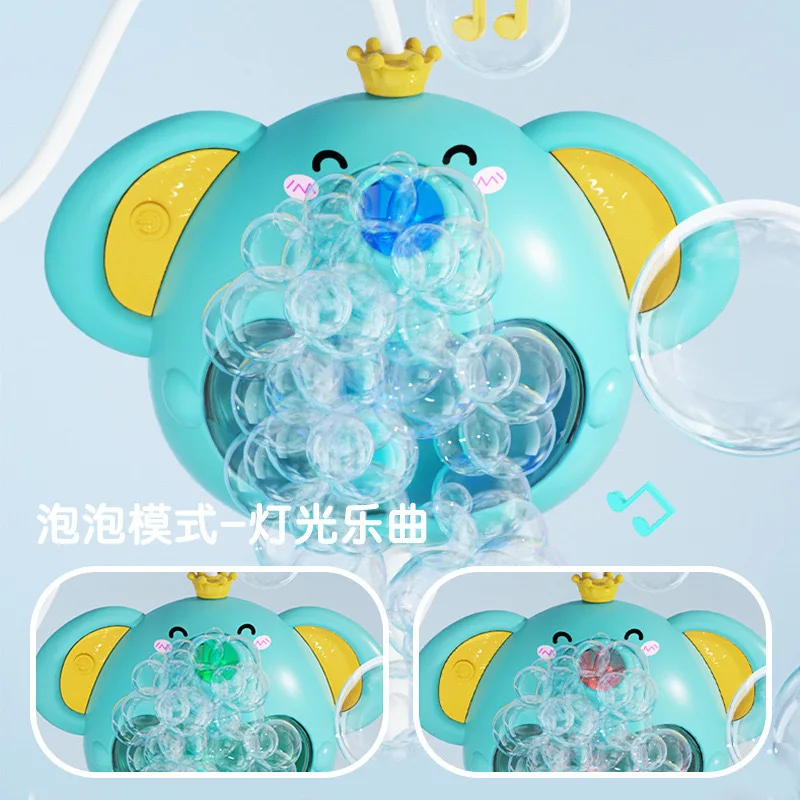 Electric Shower Toy Water Spray Elephant Spit Bubbles New Water Children Summer Play Bathroom Bath — view 2