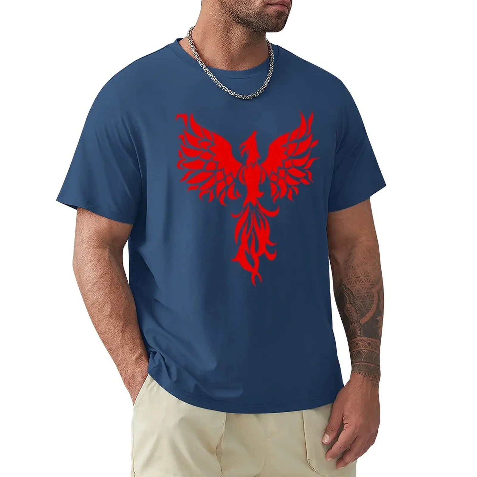 

Red Phoenix T-Shirt quick-drying heavyweights vintage clothes mens plain t shirts