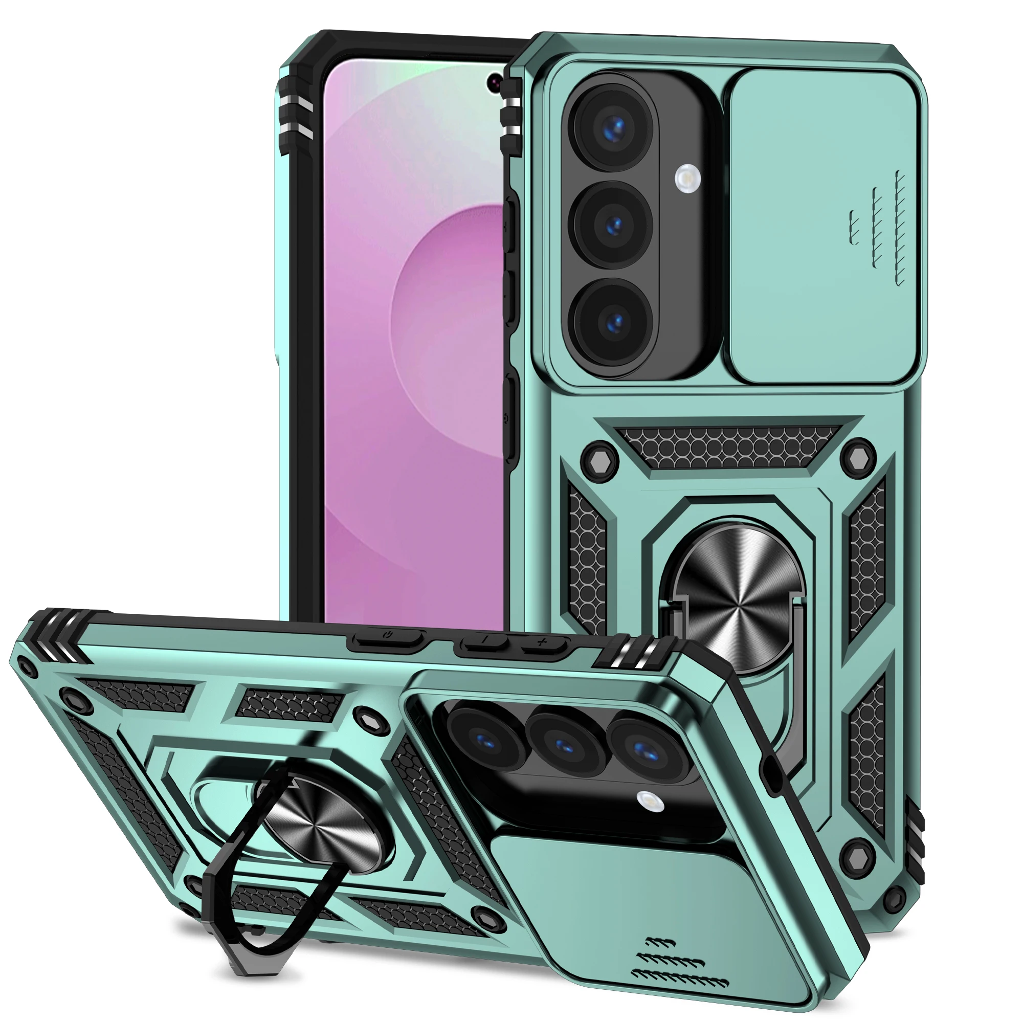 Ring Holder Case with Lens Protector Cover
