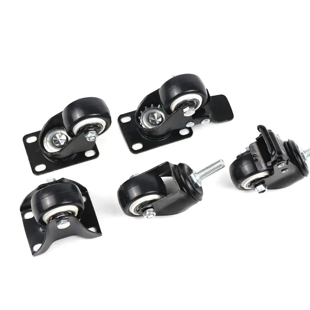 3PCS Directional Foot Wheel Versatile Braking Foot Wheel Innovative Top Choice Handcart Black With Brake
