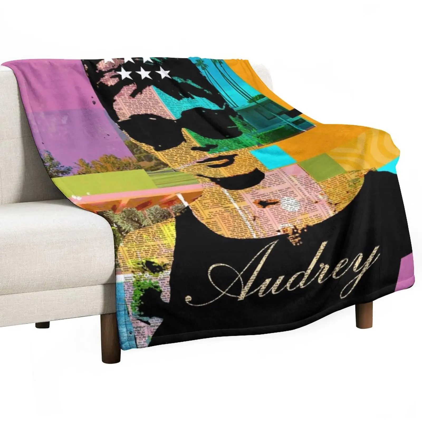 

Audrey Hepburn Script Throw Blanket fluffy blanket Blankets Sofas Of Decoration bed plaid