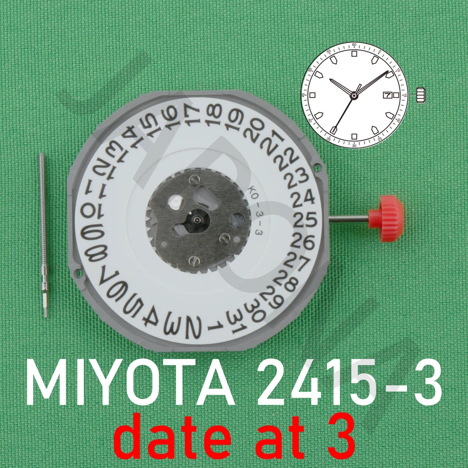 MIYOTA 2415 movement MIYTA 2415-3 movement MIYOTA JAPONA 2415 CWMJ