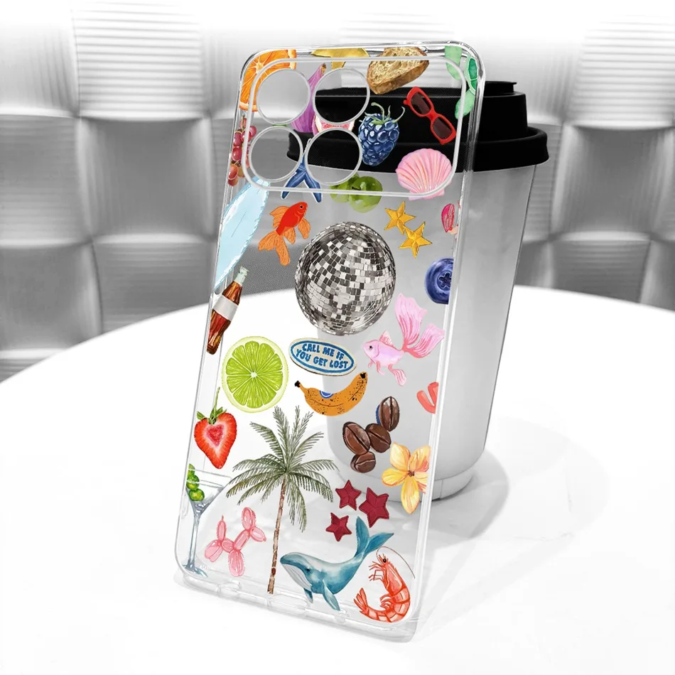 New Simple Style Transparent TPU Soft Silicone Phone Case