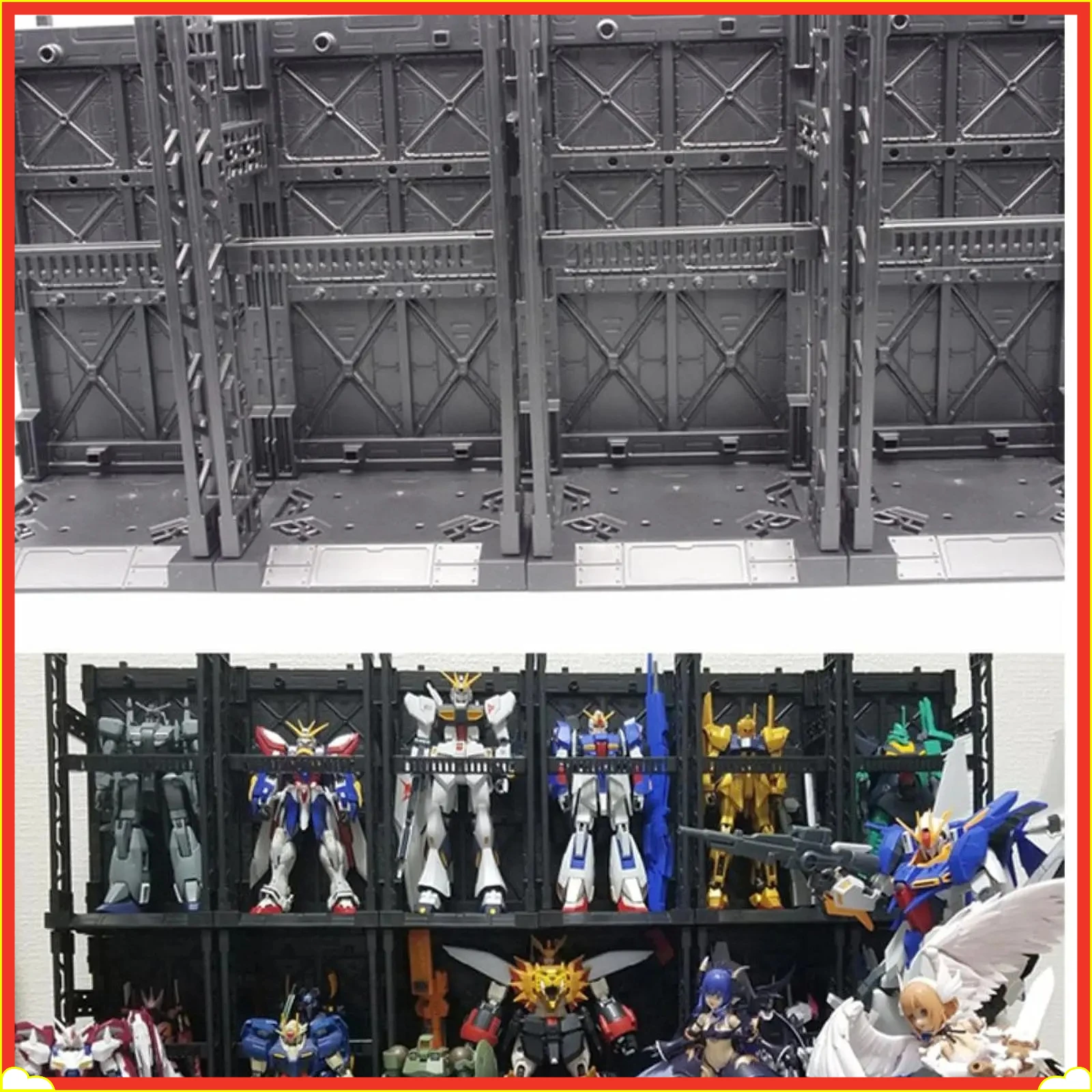 Universal Anime Cartoon Character Figure Model Storage Box Interlocking Organizer Stackable for LEGO,Anime Models,Gundam Models