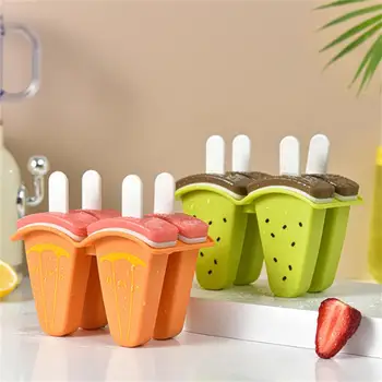 커버 달린 아이스크림 몰드, 수박 모양 몰드, DIY 수제 아이스 팝시클 몰드, 냉동 주스 우유 주방 아이스크림 만들기 도구
