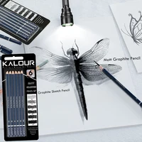 KALOUR PDAS Graphite Pencil Charcoal Pencils Set, 6/12pcs High Quality Drawing Materials Pro Artists Sketching Supplies zeichnen 1