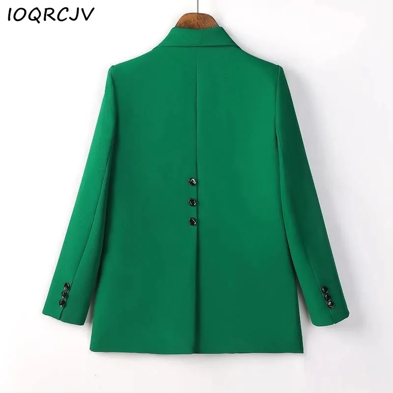 2023 New Green Women's Blazer Formal Blazer Coat Female Long Sleeve