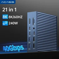 Doca Acasis Thunderbolt 4 21 em 1 |   Saída máxima de 90 W 8K 60 Hz TF SD 4.0 | Hub USB-C de 40 Gbps para edição de vídeo e estação de trabalho profissional