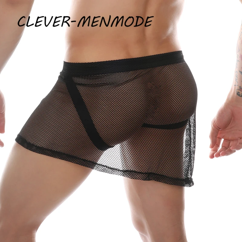 Men's Sexy PU Leather Side Opening Skirt