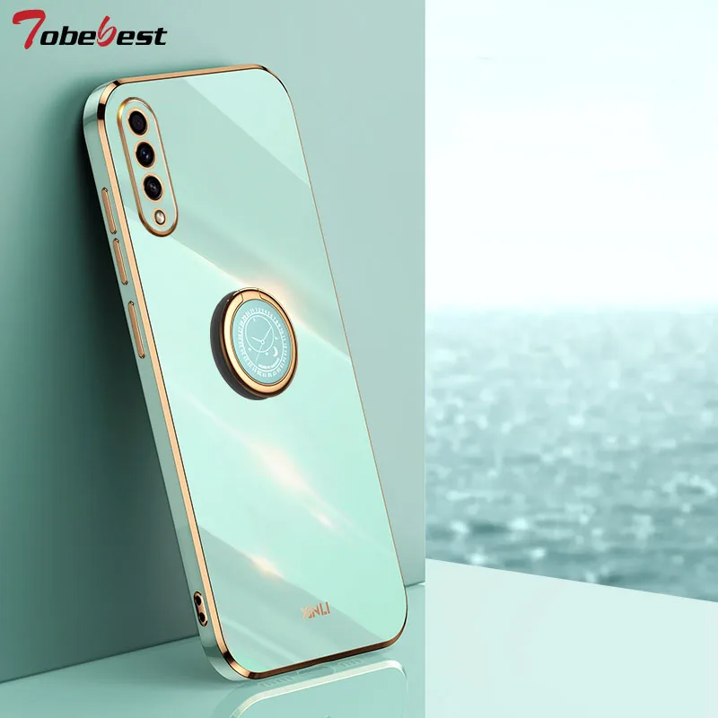 Custodia Per Telefono Con Placcatura Ad Anello Per Dito Per Samsung Galaxy A10 A20 A30 A50 A70 A7 2018 J2 J7 Prime J4 J6 Plus Cover