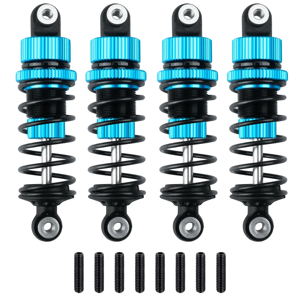 Ammortizzatori RC 4 Pezzi Regolabili e Resistenti per Auto RC 1/10, Compatibili con HSP Drift Car, Blu