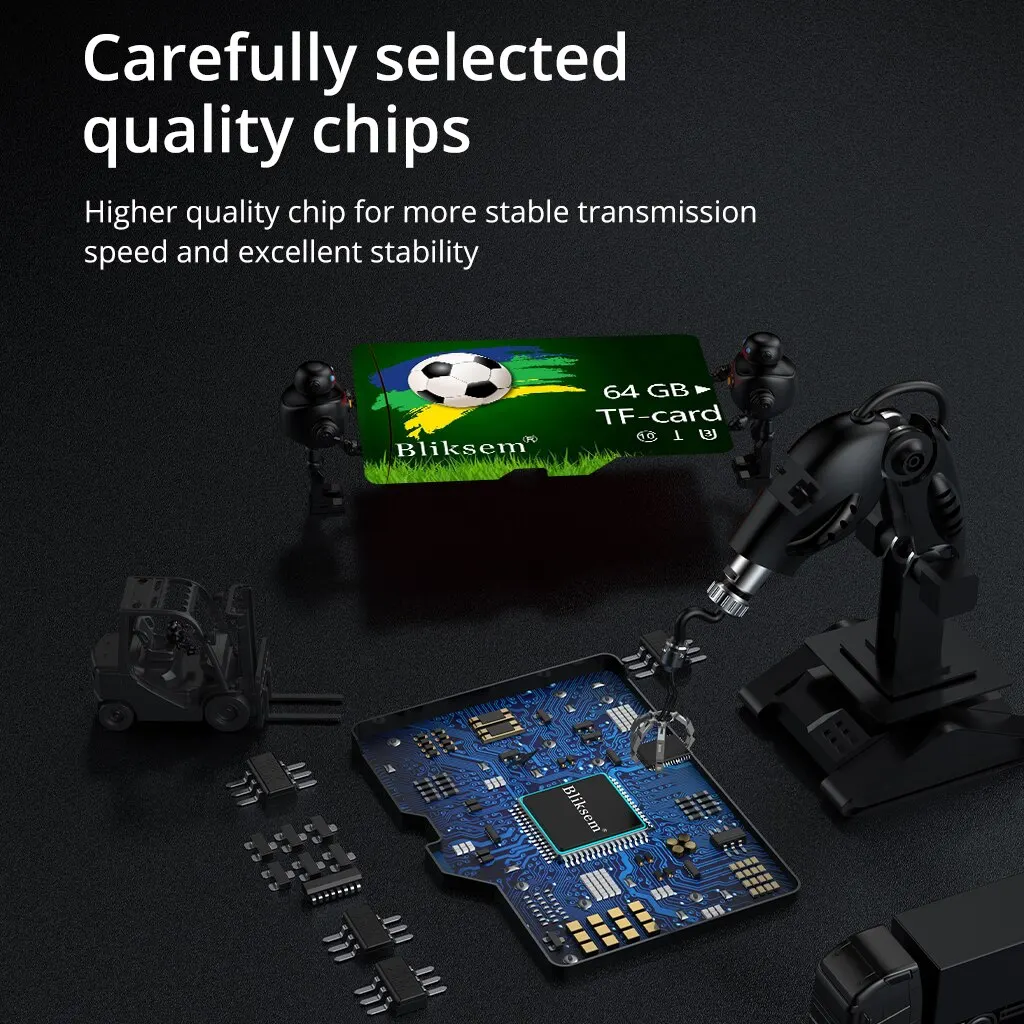 Bliksem 미니 SD 카드, 64GB A1 메모리 카드, 감시 장비, 휴대폰 컴퓨터, 고속 TF 카드, 64G U3