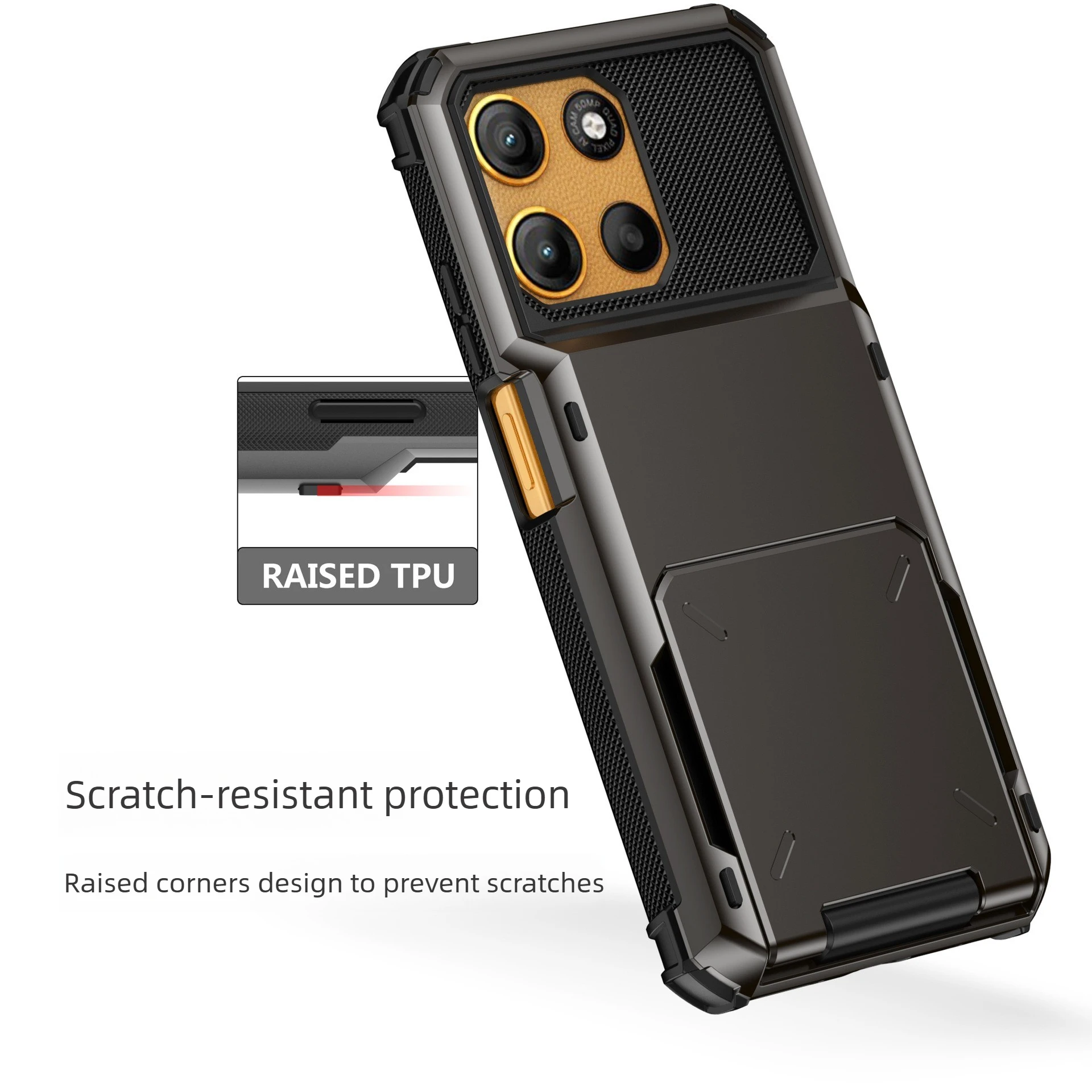 Premium Anti-Drop Wallet Case with Hidden Flip Slot and Protective Cover