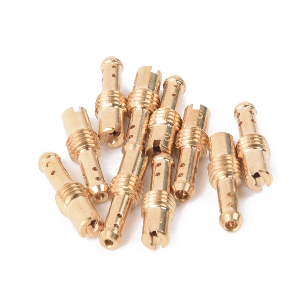 10 Pz Pilot Jet 8 Fori Di Spurgo Set Sostituzione Per Mikuni Vm/Tm/Tmx Moto Carburatore 15 17.5 20 22.5 25 27.5 30 32.5 35 37.5