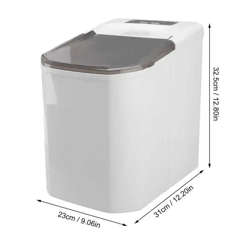 Portable Countertop Ice Maker 160W Full Automatic Edible 9 Ice Cubes in 8 Mins Durable ABS Ice Cube Maker for Home Bar Office 6