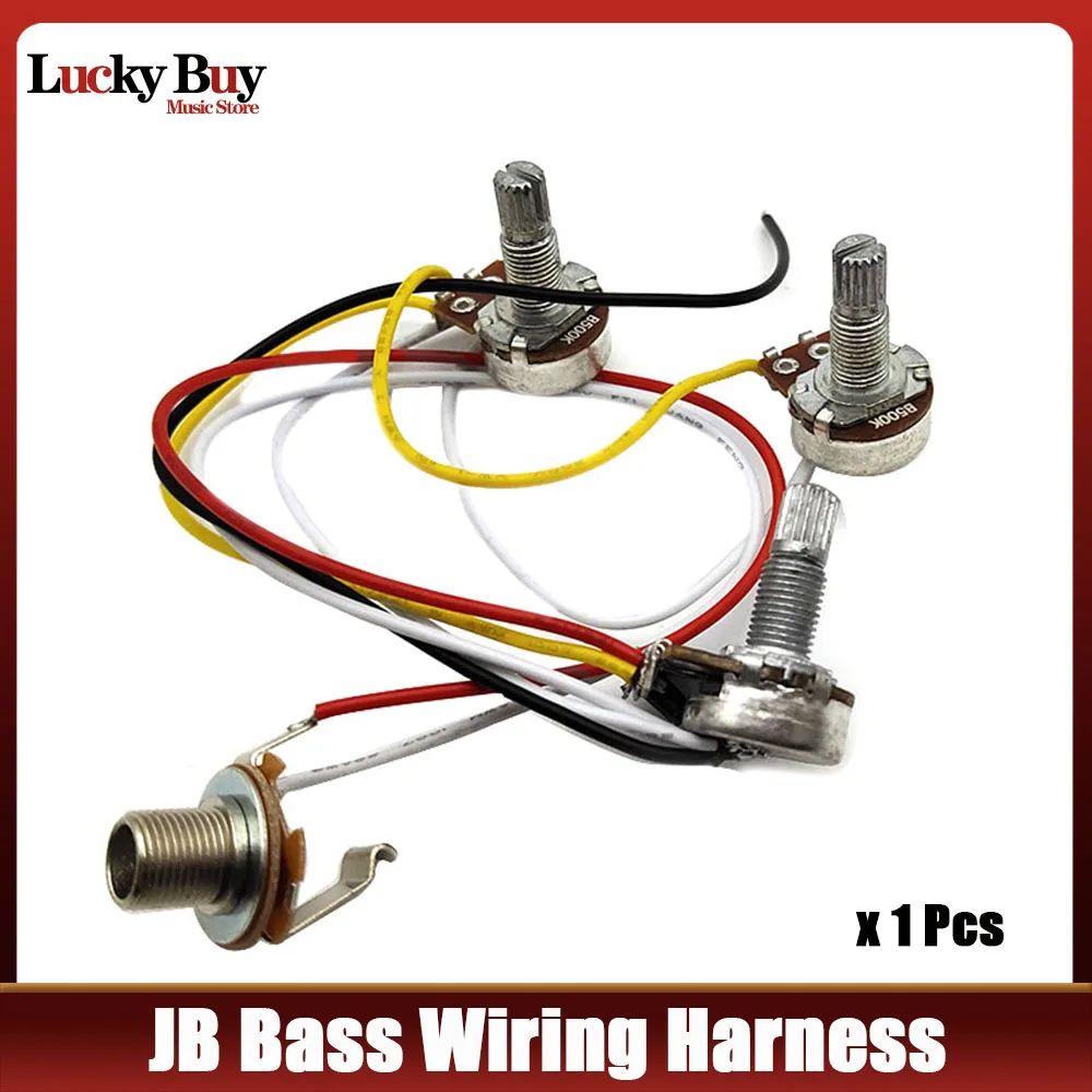Arnés De Cableado De Bajo Jb, Kit Precableado De 500K, 1 Volumen, 2 Tonos, Piezas De Guitarra Eléctrica, Jazz