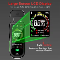 Feriales Digitales Holzfeuchtemessgerät MT19C – Wand- & Materialfeuchtetester für Bau, Beton & Ziegel – Hygrometer mit LCD-Display & Ersatzsonden 1