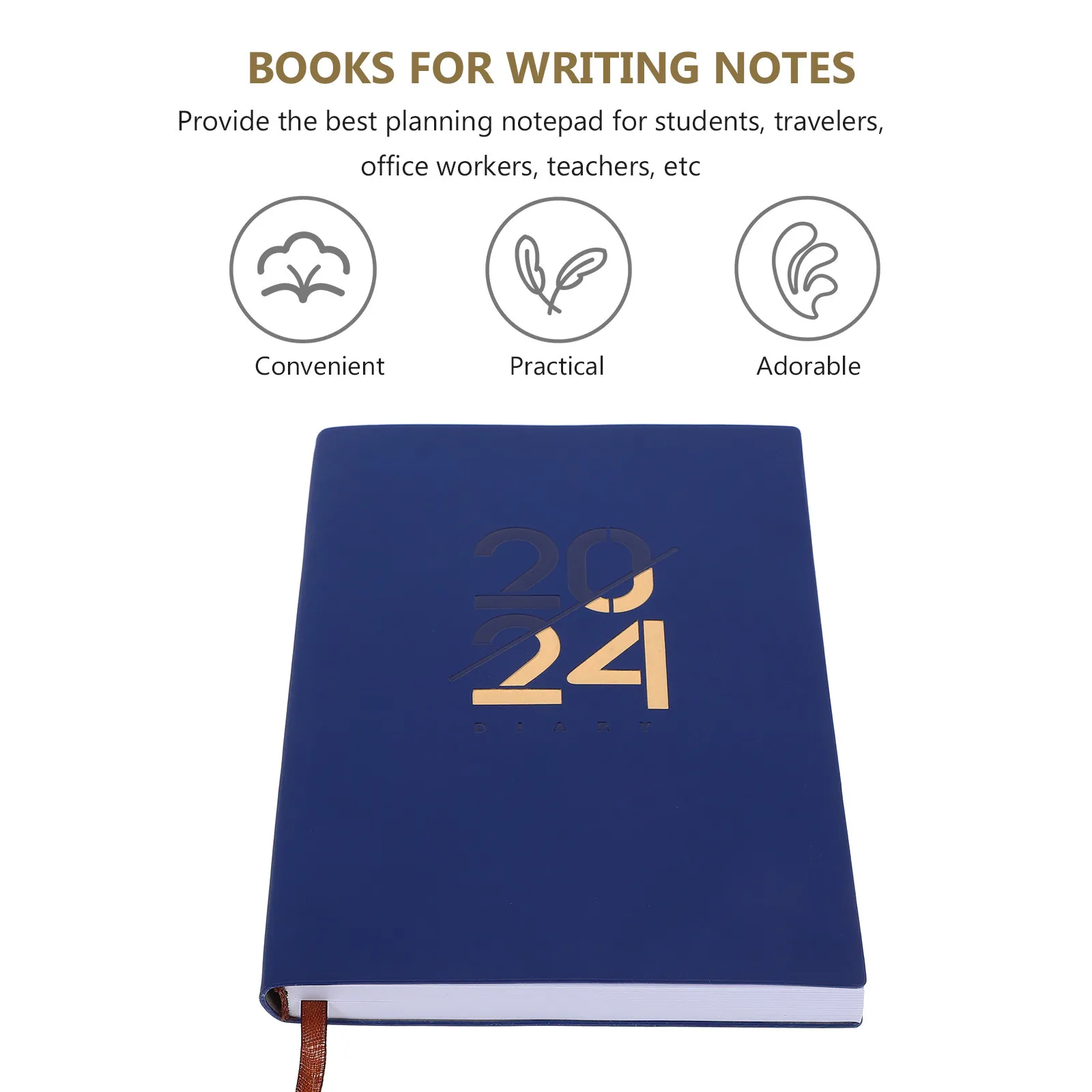 2024 플래너 노트패드 영어판 학생, 전문가, 교사를 위한 컴팩트하고 가벼운 일일 계획 노트