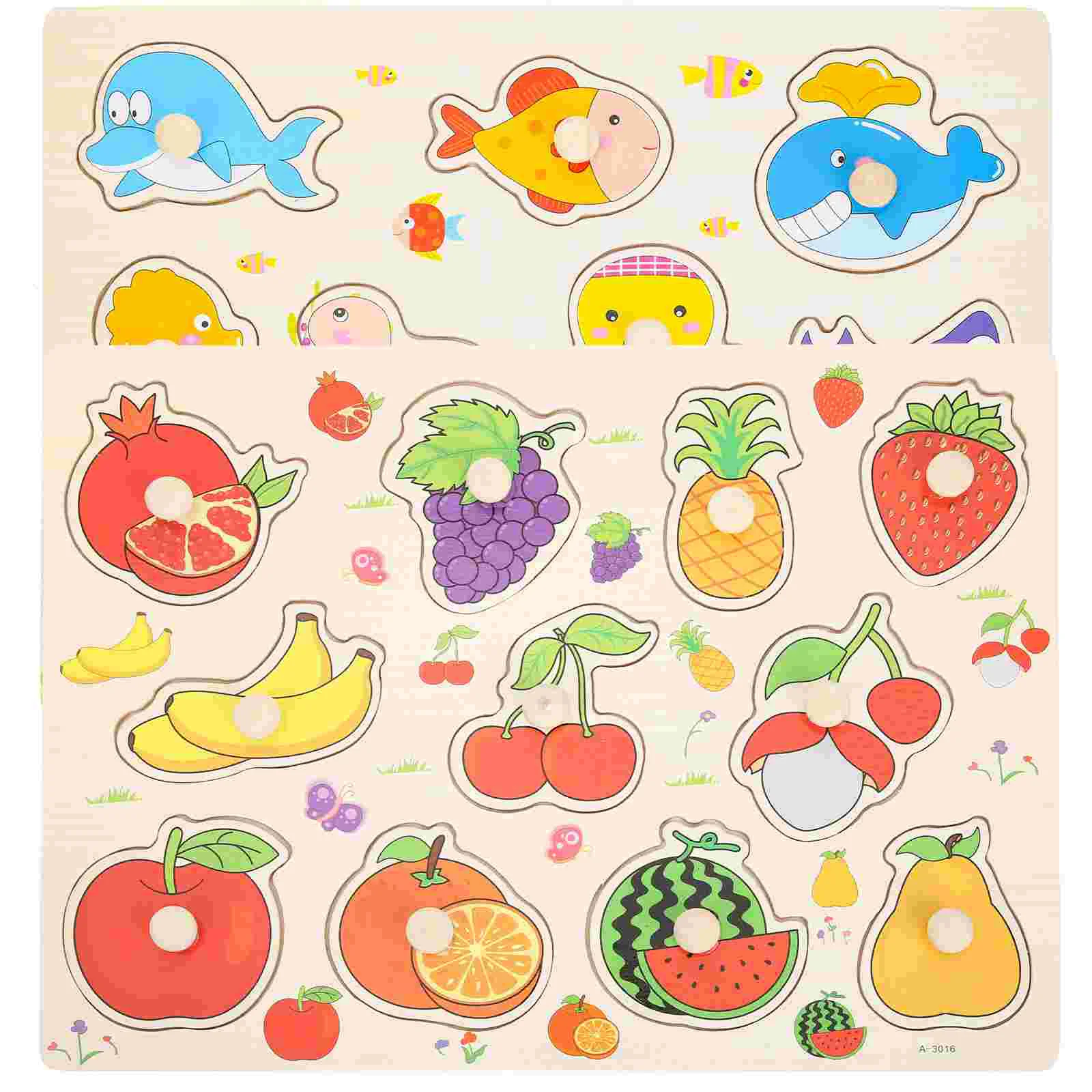 

2 набора обучающих пазлов, пазлы для обучения, детские деревянные пазлы с зубцами, детские игрушки