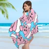 Kawaii O-Opanchu Usagi Beach Towel Cartoon Cute Summer Kids Large Bath Pool Beach Towel Microfiber Absorbent For Swimming Travel 5
