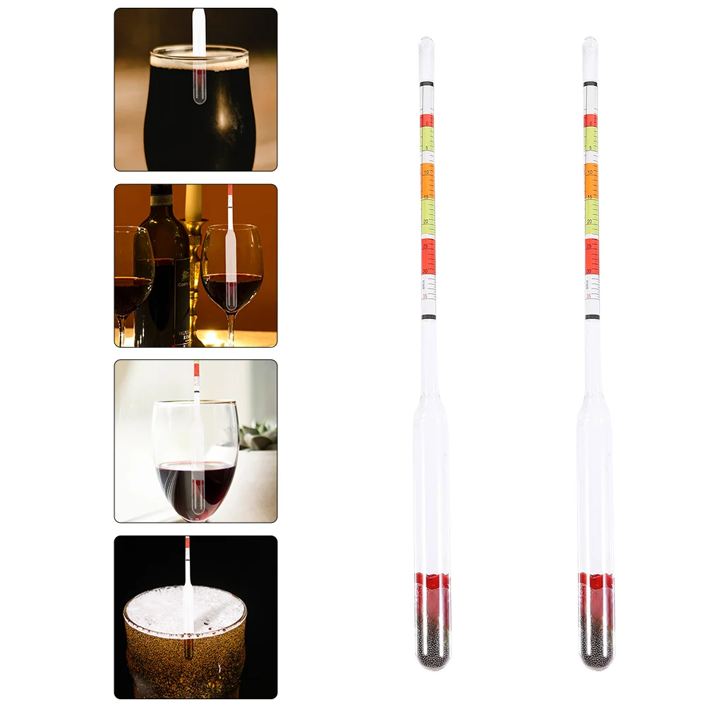 

2 Pcs Three Range Hydrometer for Measure Sugar Scale Alcohol Brew Beer Iron Sand Moisture Content