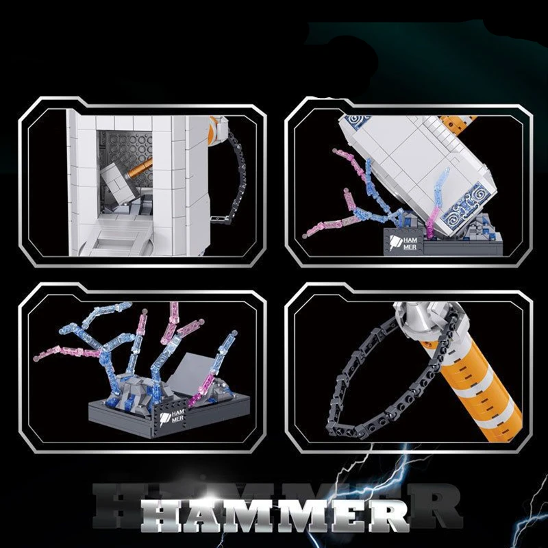 Funny Joy 975PCS Thors Thunder Hammer Heroes Toys Building Puzzle Block Brick Kid Boys Gift #01037