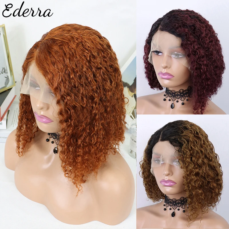 

Human Hair Wigs Brazilian Deep Wave Frontal Wig Short Wigs Human Hair Jerry Curl Bob Wig PrePlucked Wigs For Women Natural Hair