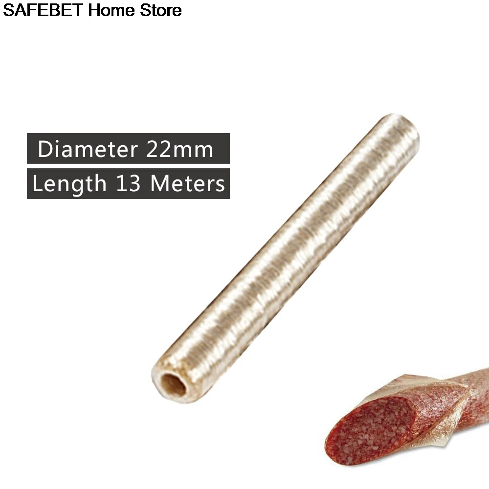 13Mx Diameter 22mm Cellulose Sausage Casing Hala Sausage Casing Meat Filling Tool Vegan Sausages Casing Ham Maker Kitchen Tools