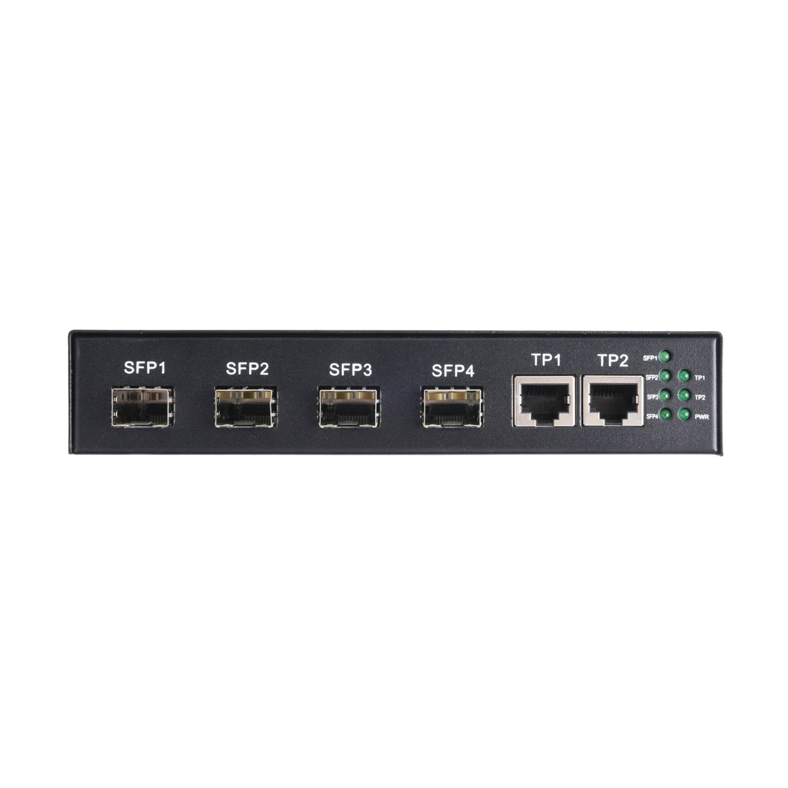 Gigabit SFP Media Converter 4 SFP to 2 RJ45 Transceiver 10/100/1000M Fiber Optic Switch 1PCS With 3KM/20KM LC/SC Module