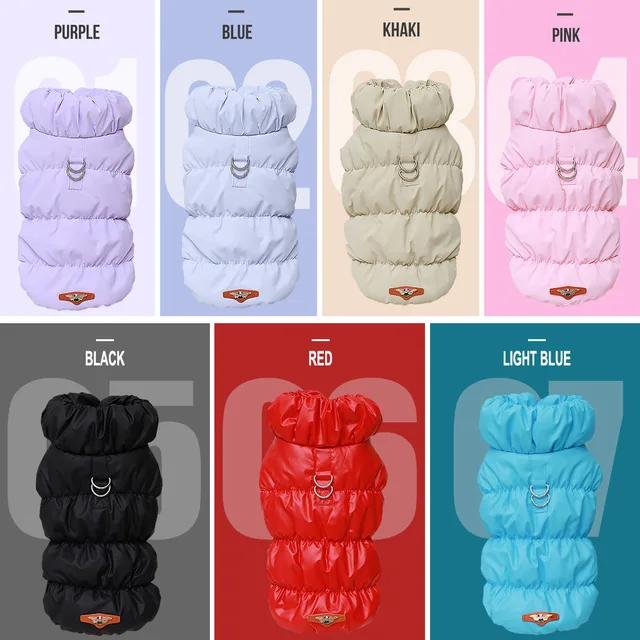 Chaleco acolchado para perros pequeños y medianos: Térmico y Suave Emoape