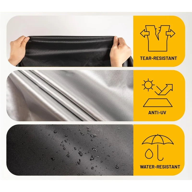Bike Cover Outdoor Waterproof for 1,2 or 3 Bikes,Rain Sun UV Dust Wind Proof with Lock Hole for Mountain Road Electric Bike (XL) 4