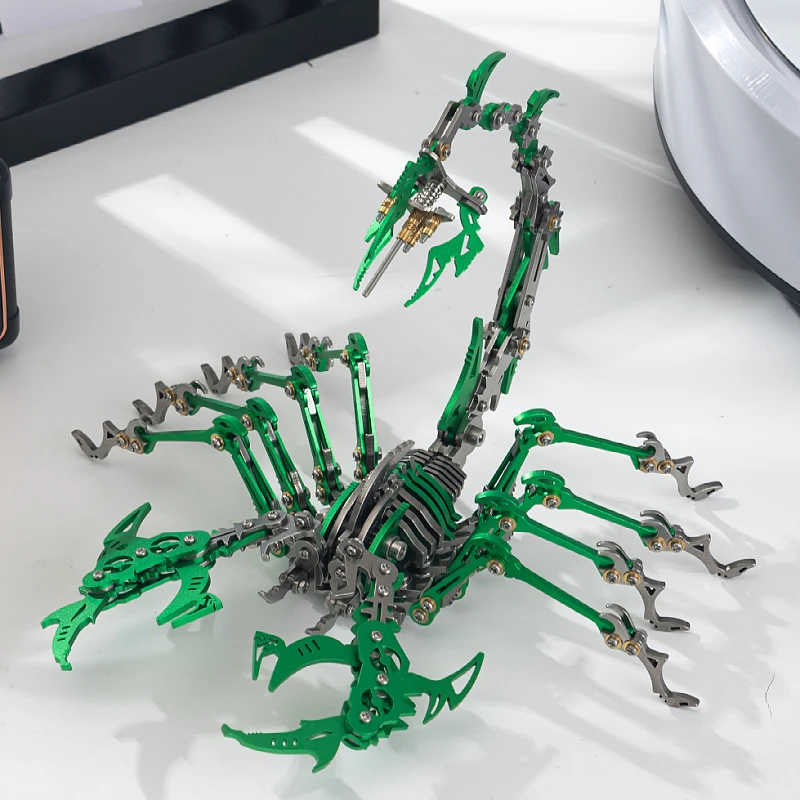 MOKR Animal Color 3D Metal Puzzle Scorpion Gift And Toys Puzzle For Kids Adults Learning Education Steel DIY Jigsaw Model