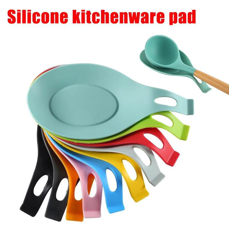 Heat Resistant Spoon Holder Silicone Spoon Rest Holder For Kitchen